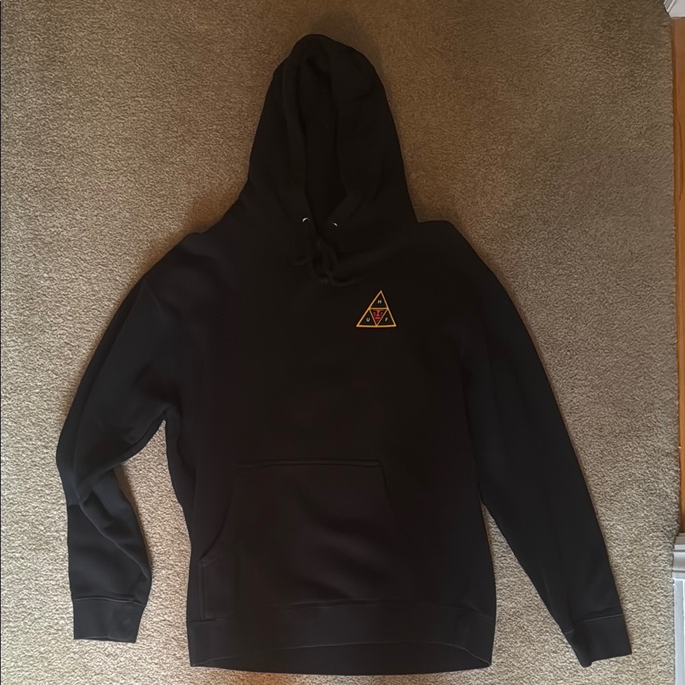 Black Hoodie with Triangle Logo